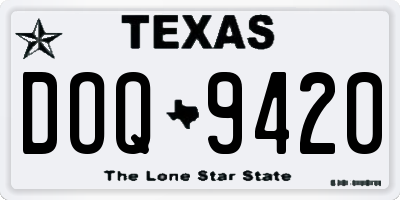 TX license plate DOQ9420