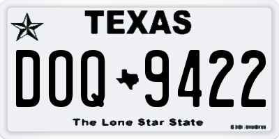 TX license plate DOQ9422