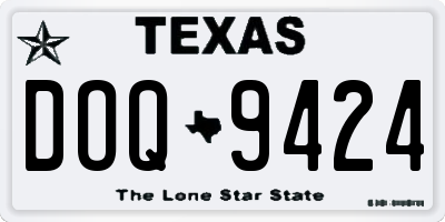 TX license plate DOQ9424