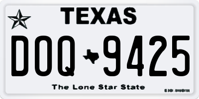 TX license plate DOQ9425