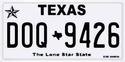 TX license plate DOQ9426