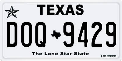 TX license plate DOQ9429