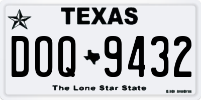 TX license plate DOQ9432