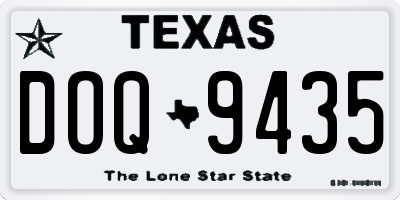 TX license plate DOQ9435