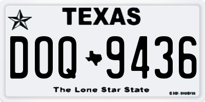 TX license plate DOQ9436