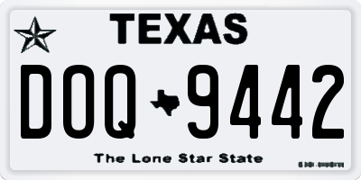 TX license plate DOQ9442