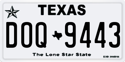 TX license plate DOQ9443