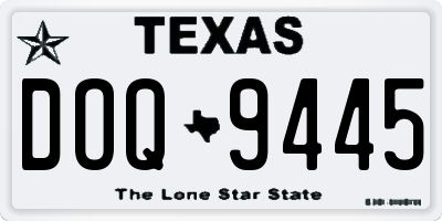 TX license plate DOQ9445