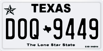 TX license plate DOQ9449