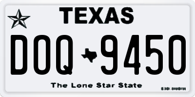 TX license plate DOQ9450