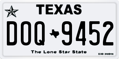 TX license plate DOQ9452
