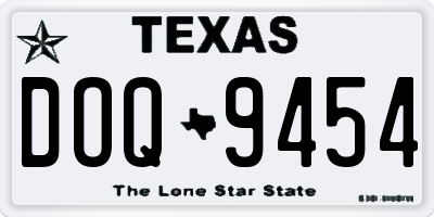 TX license plate DOQ9454