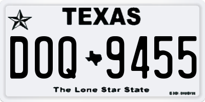 TX license plate DOQ9455