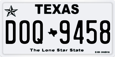 TX license plate DOQ9458