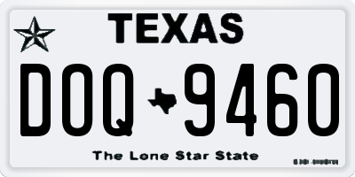TX license plate DOQ9460