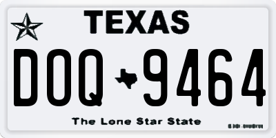 TX license plate DOQ9464