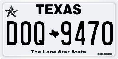 TX license plate DOQ9470
