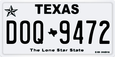 TX license plate DOQ9472