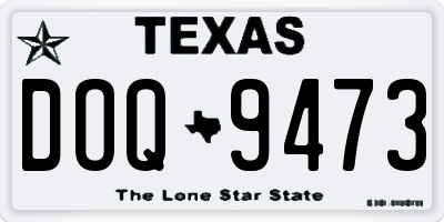 TX license plate DOQ9473