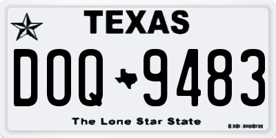 TX license plate DOQ9483