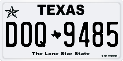 TX license plate DOQ9485