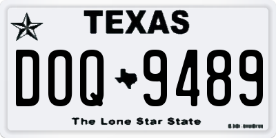 TX license plate DOQ9489