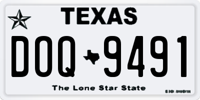 TX license plate DOQ9491