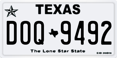TX license plate DOQ9492