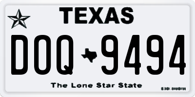 TX license plate DOQ9494