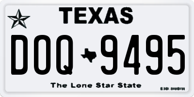 TX license plate DOQ9495