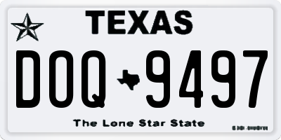 TX license plate DOQ9497