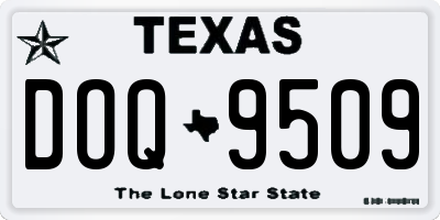 TX license plate DOQ9509