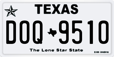 TX license plate DOQ9510