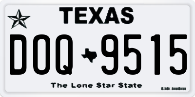 TX license plate DOQ9515