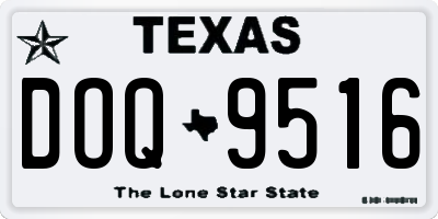 TX license plate DOQ9516