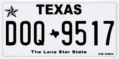 TX license plate DOQ9517