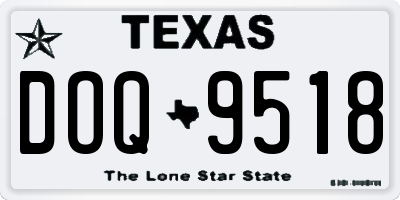 TX license plate DOQ9518