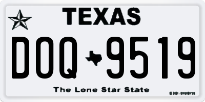 TX license plate DOQ9519