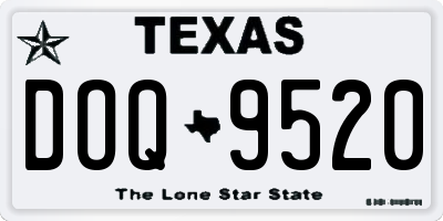 TX license plate DOQ9520