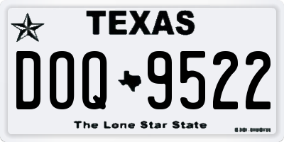 TX license plate DOQ9522
