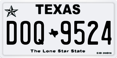 TX license plate DOQ9524