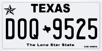 TX license plate DOQ9525