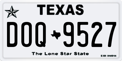 TX license plate DOQ9527