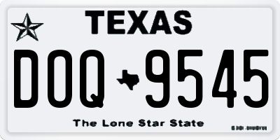 TX license plate DOQ9545