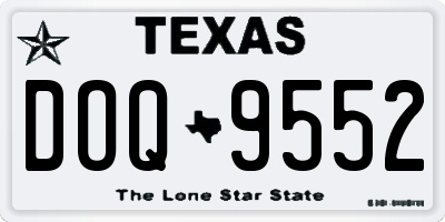 TX license plate DOQ9552