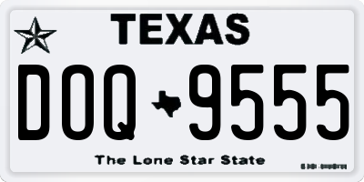TX license plate DOQ9555