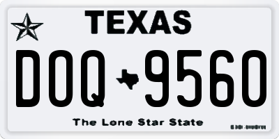 TX license plate DOQ9560