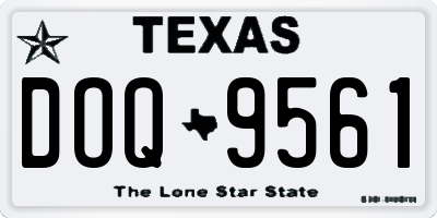 TX license plate DOQ9561