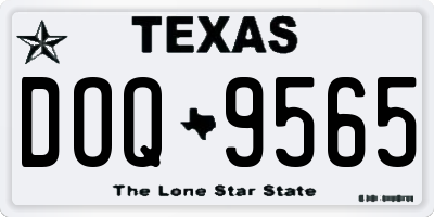 TX license plate DOQ9565