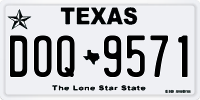 TX license plate DOQ9571